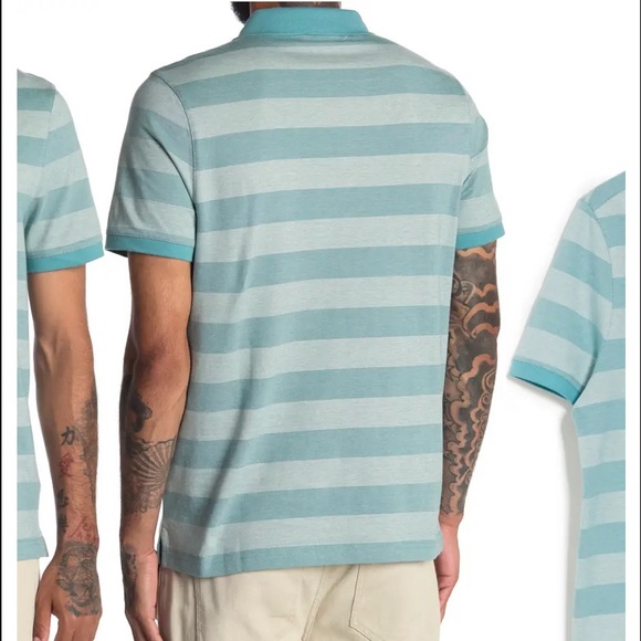 MICHAEL KORS Birdseye Striped Polo Shirt - Picture 2 of 6
